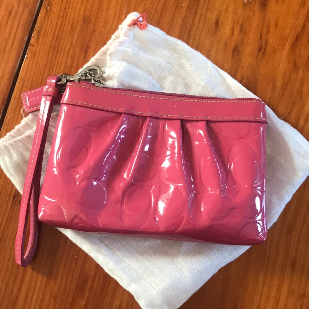 Hot Pink Coach Wristlet